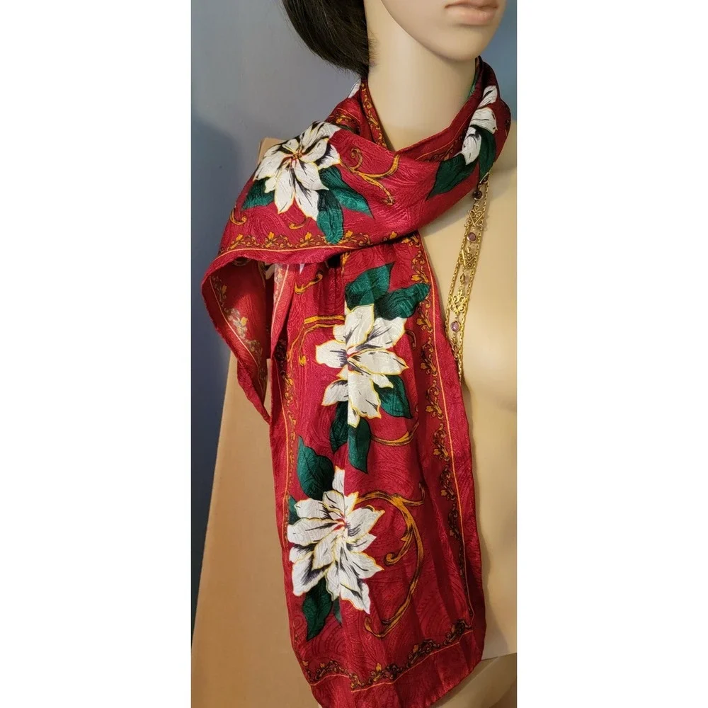 Vivid Jewel Tones Christmas Scarf 50